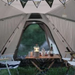 Vidalido 2-4 Person Tent Tall Teepee Tent for Adults Pop up Camping Tents with 2 Doors 6 Windows Double Layer Waterproof Family Tent Portable Instant Tipi Tent for Outdoor Camping Hiking Backpacking - Image 4