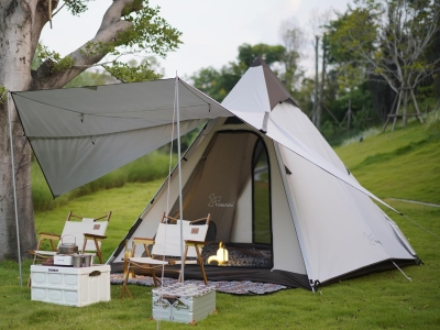 Vidalido 2-4 Person Tent Tall Teepee Tent for Adults Pop up Camping Tents with 2 Doors 6 Windows Double Layer Waterproof Family Tent Portable Instant Tipi Tent for Outdoor Camping Hiking Backpacking - Image 7