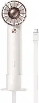 Baseus Flyer Turbine Handheld Fan High Capacity（4000mAh）Type-C Output Line White