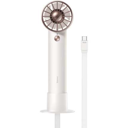 Baseus Flyer Turbine Handheld Fan High Capacity(4000mAh)Type-C Output Line White
