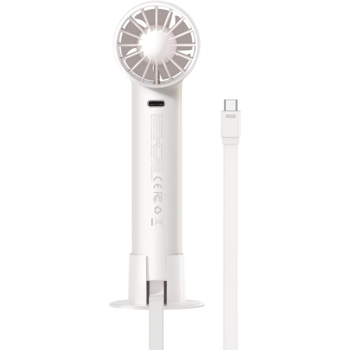 Baseus Flyer Turbine Handheld Fan High Capacity（4000mAh）Type-C Output Line White - Image 3