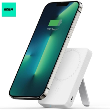Baro Wireless Power Bank 10000mAh ESR HaloLock Kickstand MagSafe White