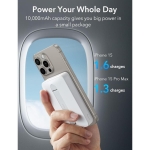 Baro Wireless Power Bank 10000mAh ESR HaloLock Kickstand MagSafe White - Image 4