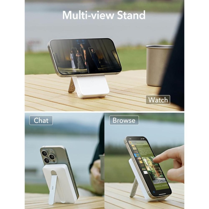 Baro Wireless Power Bank 6000mAh ESR HaloLock Kickstand MagSafe White - Image 5