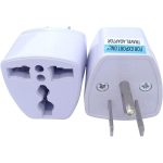 Hjk Power Plug Adapter,3rd Grounding Pin,EU Europe,UK,Asian,Australia,China,Japan to USA Travel Adapter Converter AC,Travel Latin America,Power Outlet Adapters (White)