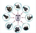 Hjk Power Plug Adapter,3rd Grounding Pin,EU Europe,UK,Asian,Australia,China,Japan to USA Travel Adapter Converter AC,Travel Latin America,Power Outlet Adapters (White) - Image 2