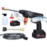 High Pressure Car Washer Gun, 48VF with Dual Battery - 300W, 25000mAh Peak Power 30Bar.Used For Car Washing, Floor Cleaning & Garden Watering. Water Spray Gun (Made In Japan)