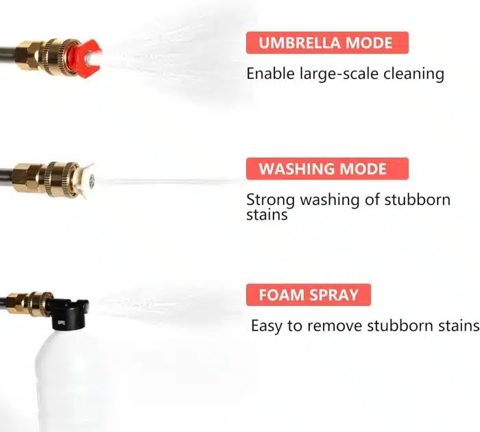 High Pressure Car Washer Gun, 48VF with Dual Battery - 300W, 25000mAh Peak Power 30Bar.Used For Car Washing, Floor Cleaning & Garden Watering. Water Spray Gun (Made In Japan) - Image 5