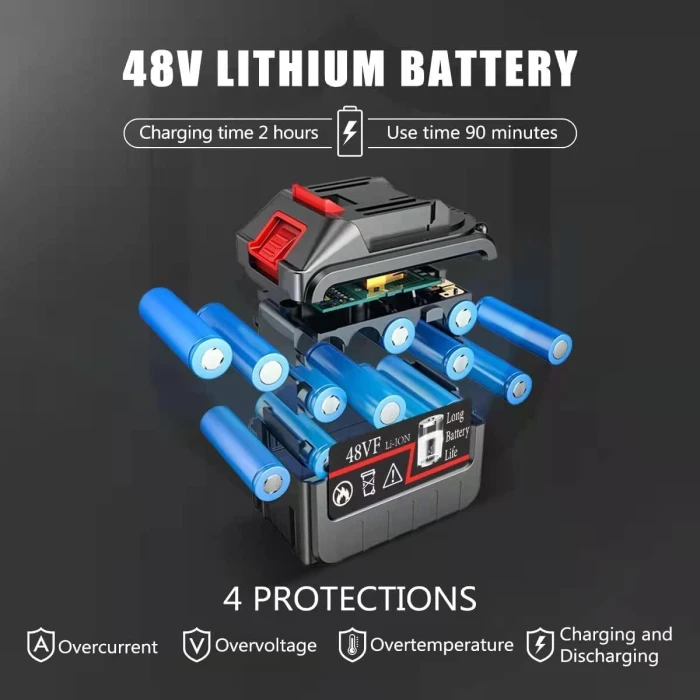 High Pressure Car Washer Gun, 48VF with Dual Battery - 300W, 25000mAh Peak Power 30Bar.Used For Car Washing, Floor Cleaning & Garden Watering. Water Spray Gun (Made In Japan) - Image 8