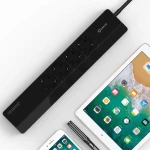 DREVO DP45 EU Power Strip Surge Protector Strip with 4 Individual Switches 5 USB Ports and 1.5 m Cord Black - Image 3