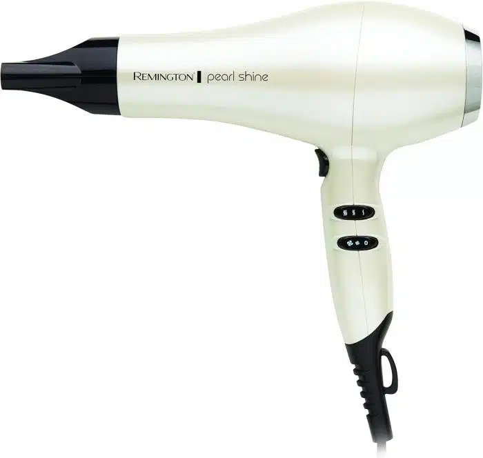 Remington Pearl Shine Hair Dryer, AC2405AU, Salon Professional Styling, 2000W (AU Plug) Turbo Power Fan for Fast Drying, Tourmaline Ceramic Technology Prevents Frizz, White - Image 2