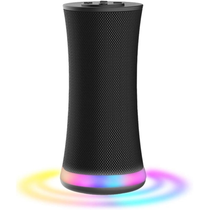 OURISE Portable Bluetooth Speaker, Wireless Speaker with 360° Sound, Ambient LED Light, Loud HD Sound, Built-in Mic, Handsfree Call, AUX, TF Card, 7H Playtime