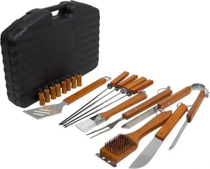 Mr. Bar-B-Q 94001X 18-Piece Stainless-Steel Barbecue Set with Storage Case - Image 3