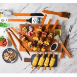 CMr. Bar-B-Q 94001X 18-Piece Stainless-Steel Barbecue Set with Storage Case - Image 2