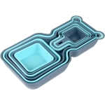 Everbirght Premium Plastic Stackable Trays Platters for Fruit Vegatables Snacks Dessert Picnic Kids - Image 6
