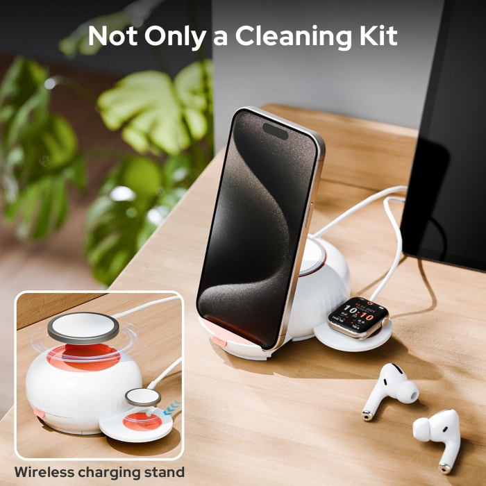 Yurblax 24 in 1 Electronics Cleaning Kit, Multifunctional Keyboard Cleaning Kit, PC Cleaning Brush Screen Cleaner, for Tablet, Computer, Charging Port, Phone, White - Image 7