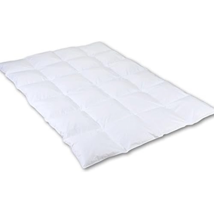 Premium Down Quilt 200x230 cm – 100% White Saxon Down, 1430g Fill, 6x8 Cassette, 3cm Baffle Box – Medium Warmth