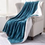 SOCHOW Sherpa Fleece Throw Blanket, Double-Sided Super Soft Luxurious Plush Blanket Twin Size 60 inchx80 inch, Blue Coral