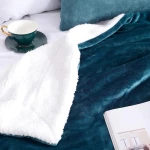 SOCHOW Sherpa Fleece Throw Blanket, Double-Sided Super Soft Luxurious Plush Blanket Twin Size 60 inchx80 inch, Blue Coral - Image 3