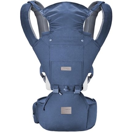 YIYUNBEBE Baby Carriers for All Seasons, 3-in-1 Baby Wrap Carrier with Hip Seat, Baby Carrier Infantino Backpack for Men Women Hiking Shopping Travelling (Gree Blue)