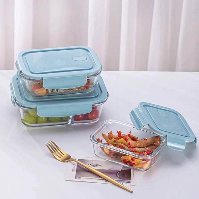 Pack Glass Food Containers for Meal Prep, Durable Leakproof Lids for Lunch Storage, 3 Sizes - Image 3