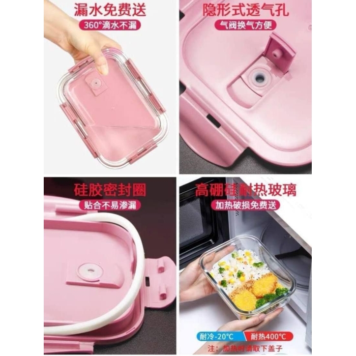 Pack Glass Food Containers for Meal Prep, Durable Leakproof Lids for Lunch Storage, 3 Sizes - Image 6