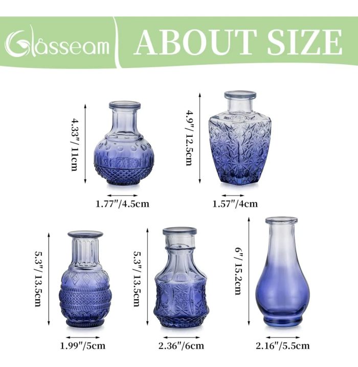 Glass Sprout Vase: Small Vintage Vases - Image 5
