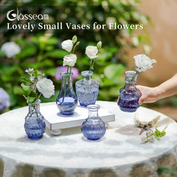 Glass Sprout Vase: Small Vintage Vases - Image 7