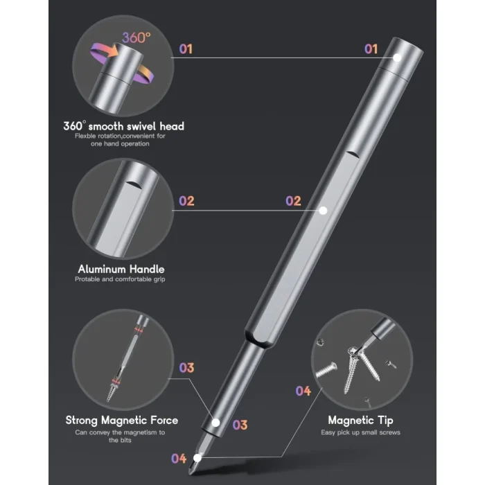 Kingsdun Precision Screwdriver Set, 46-in-1 Small Screwdriver with 42 Magneitc Bits Torx Star, Electronic Repair Tool Kit for Computer Laptop Macbook Xbox Phone Eyeglasses Switch RC Watch DIY - Image 3