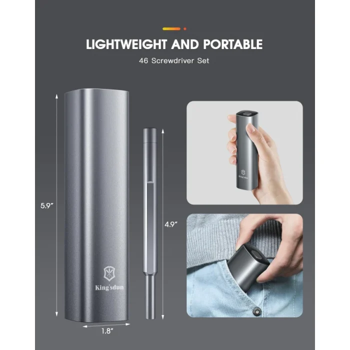 Kingsdun Precision Screwdriver Set, 46-in-1 Small Screwdriver with 42 Magneitc Bits Torx Star, Electronic Repair Tool Kit for Computer Laptop Macbook Xbox Phone Eyeglasses Switch RC Watch DIY - Image 6