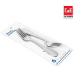 Simply Essential 6-Piece Dinner Fork Set – Stainless Steel Table Forks, Durable & Dishwasher Safe Flatware for Everyday Dining