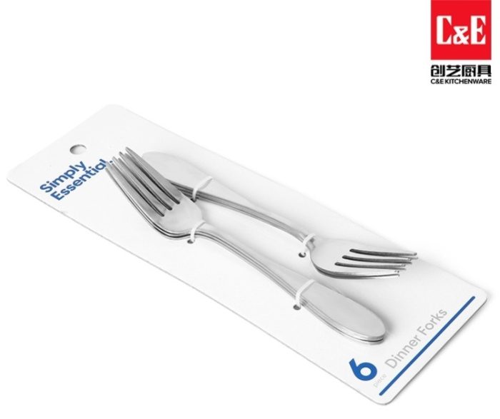 Simply Essential 6-Piece Dinner Fork Set – Stainless Steel Table Forks, Durable & Dishwasher Safe Flatware for Everyday Dining - Image 2