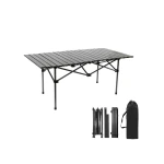Folding Camping Table with Carrying Bag, Lightweight Aluminum Outdoor Desk for Beach, Picnic, Cooking, Party Dinner, Camping, BBQ
