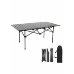Folding Camping Table with Carrying Bag, Lightweight Aluminum Outdoor Desk for Beach, Picnic, Cooking, Party Dinner, Camping, BBQ