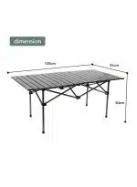 Folding Camping Table with Carrying Bag, Lightweight Aluminum Outdoor Desk for Beach, Picnic, Cooking, Party Dinner, Camping, BBQ - Image 2