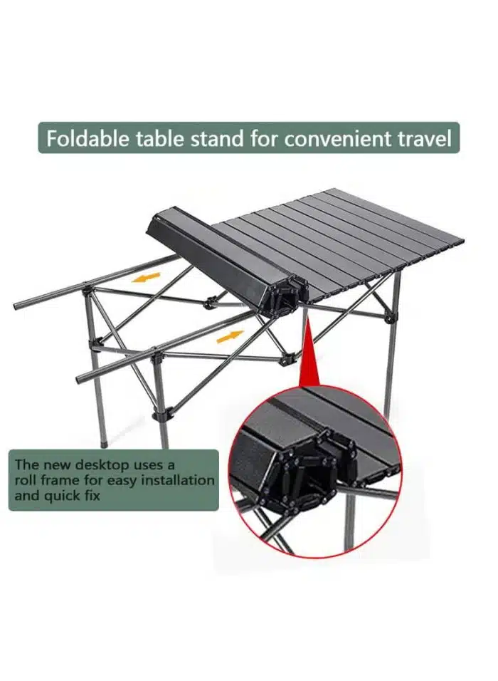 Folding Camping Table with Carrying Bag, Lightweight Aluminum Outdoor Desk for Beach, Picnic, Cooking, Party Dinner, Camping, BBQ - Image 3