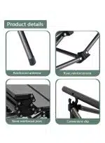 Folding Camping Table with Carrying Bag, Lightweight Aluminum Outdoor Desk for Beach, Picnic, Cooking, Party Dinner, Camping, BBQ - Image 4