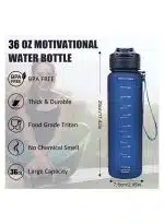 Sports Water Bottle BPA Free Protein Shaker Outdoor Travel Portable Leakproof Drink Bottle 1000ml Blue - Image 6