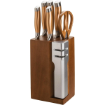 7- Piece Knife Block Set with Sharpener - Copper