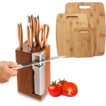 7- Piece Knife Block Set with Sharpener - Copper - Image 2