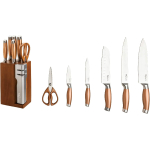 7- Piece Knife Block Set with Sharpener - Copper - Image 3