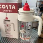 COSTA COFFEE Portable Drinking Cup – 1L Plastic Tumbler with Straw & Handle | Leak-Proof Design