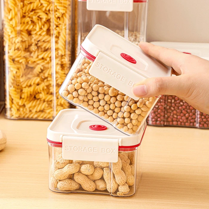 ICQOVD Push-Button Airtight Container set 3 sizes Plastic Food Storage Canister Dry Food Dispenser Jar Grain Storage Bin - Image 8