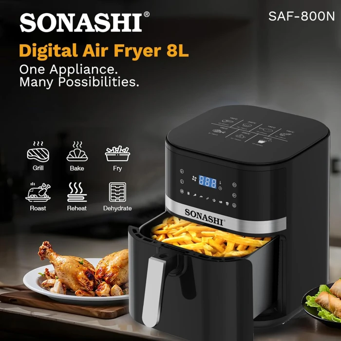 SONASHI SAF-800N Digital Air Fryer - Image 2