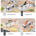 Handheld Box Grater Onion Food Vegetable Chopper Slicer, 5 in 1 Storage Container, Safe Stainless Steel 4 Sided Kitchen Hand Graters - Image 2