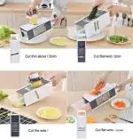 Handheld Box Grater Onion Food Vegetable Chopper Slicer, 5 in 1 Storage Container, Safe Stainless Steel 4 Sided Kitchen Hand Graters - Image 2