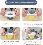 Handheld Box Grater Onion Food Vegetable Chopper Slicer, 5 in 1 Storage Container, Safe Stainless Steel 4 Sided Kitchen Hand Graters - Image 3