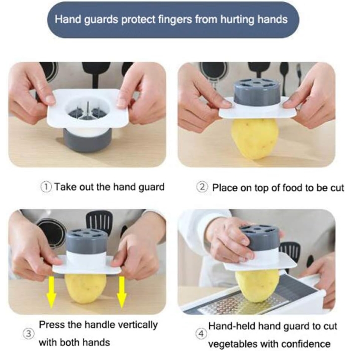 Handheld Box Grater Onion Food Vegetable Chopper Slicer, 5 in 1 Storage Container, Safe Stainless Steel 4 Sided Kitchen Hand Graters - Image 3