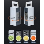 Handheld Box Grater Onion Food Vegetable Chopper Slicer, 5 in 1 Storage Container, Safe Stainless Steel 4 Sided Kitchen Hand Graters - Image 4