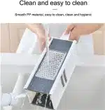 Handheld Box Grater Onion Food Vegetable Chopper Slicer, 5 in 1 Storage Container, Safe Stainless Steel 4 Sided Kitchen Hand Graters - Image 6